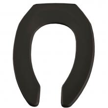 Church 7F295CT 047 - Church Elongated Open Front Less Cover Commercial Plastic Toilet Seat in Black with Stay·Tite