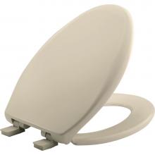 Church 380E4 146 - Affinity Elongated Plastic Toilet Seat in Almond with STA-TITE Seat Fastening System, Easy-Clean a