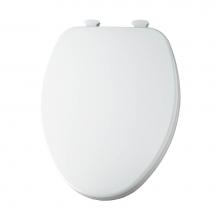 Church 7F585EC 000 - Church Elongated Enameled Wood Toilet Seat in White with Easy Clean® Hinge