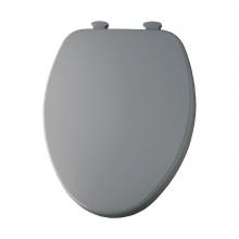 Church 585EC 062 - Elongated Enameled Wood Toilet Seat in Ice Grey with Easy-Clean & Change Hinge