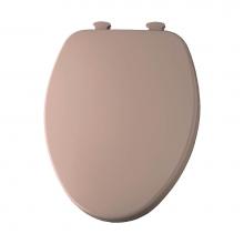 Church 585EC 063 - Elongated Enameled Wood Toilet Seat in Venetian Pink with Easy-Clean & Change Hinge