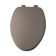 Church 585EC 068 - Elongated Enameled Wood Toilet Seat in Fawn Beige with Easy-Clean & Change Hinge