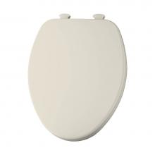 Church 7F585EC 346 - Elongated Enameled Wood Toilet Seat Biscuit Removes for Cleaning