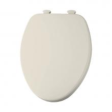 Church 7F585EC 346 - Church Elongated Enameled Wood Toilet Seat in Biscuit with Easy Clean® Hinge