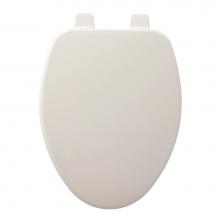 Church 585TTT 000 - Elongated Enameled Wood Toilet Seat in White with Top-Tite STA-TITE Seat Fastening System and Prec