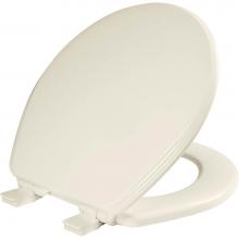 Church 640E4 346 - Ashland Round Enameled Wood Toilet Seat in Biscuit with STA-TITE Seat Fastening System, Easy-Clean