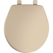 Church 720SLEC 006 - Round Plastic Toilet Seat in Bone with Easy-Clean & Change and Whisper-Close Hinge