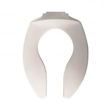 Church 9400SSCT 000 - Elongated Open Front Less Cover Commercial Plastic Posturemold Toilet Seat in White with STA-TITE