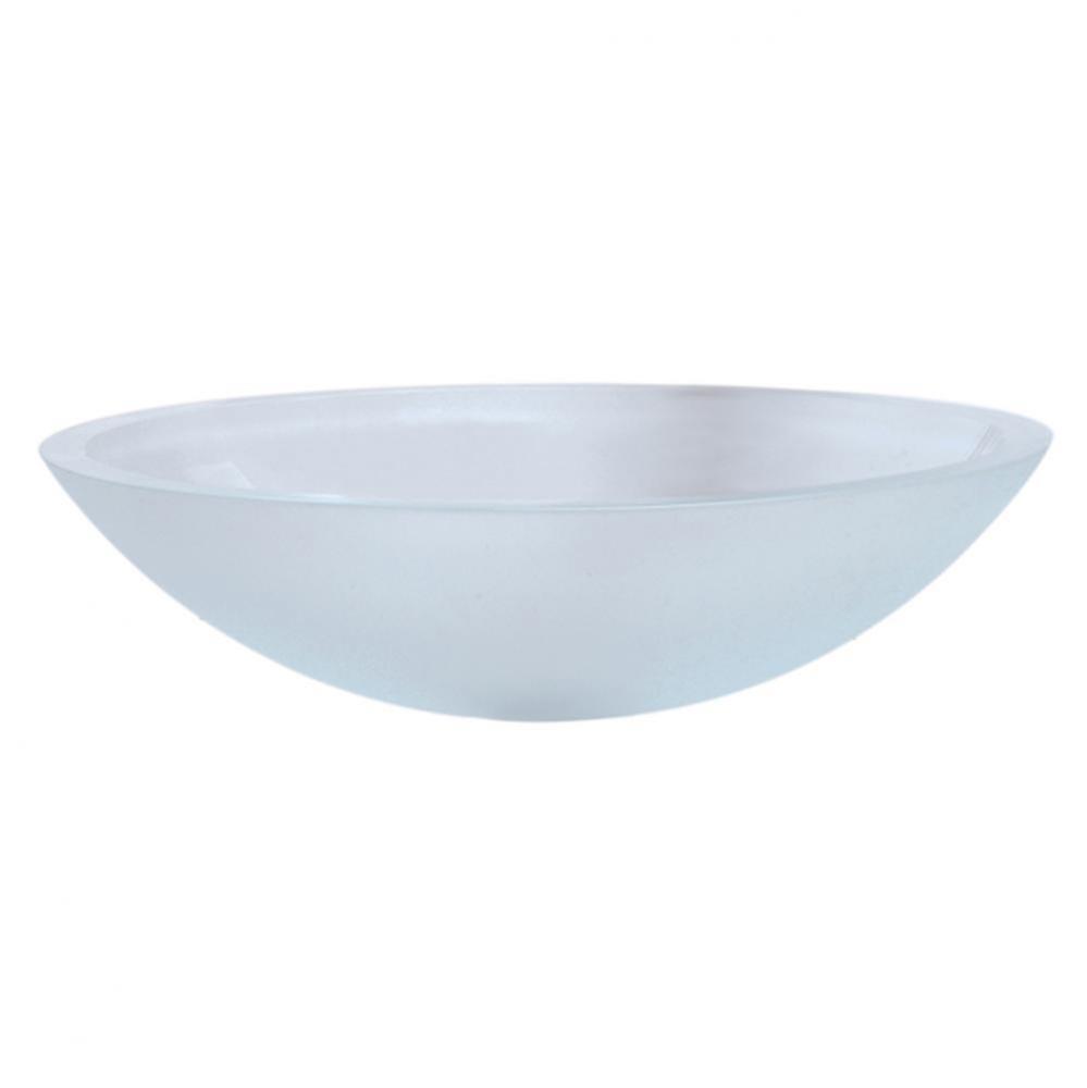 Frosted Crystal Oval Tempered Glass Vessel