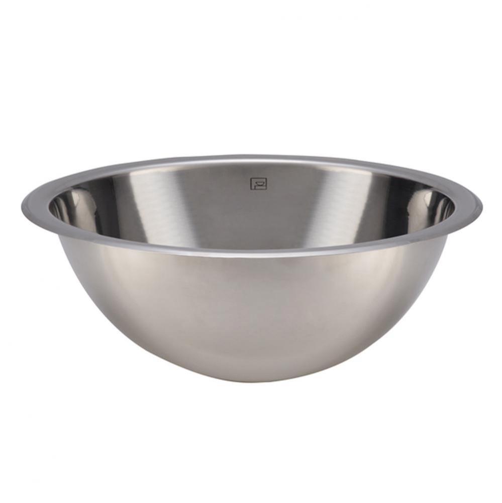 Stainless Steel Polished Round Drop-in or Undermount Lavatory