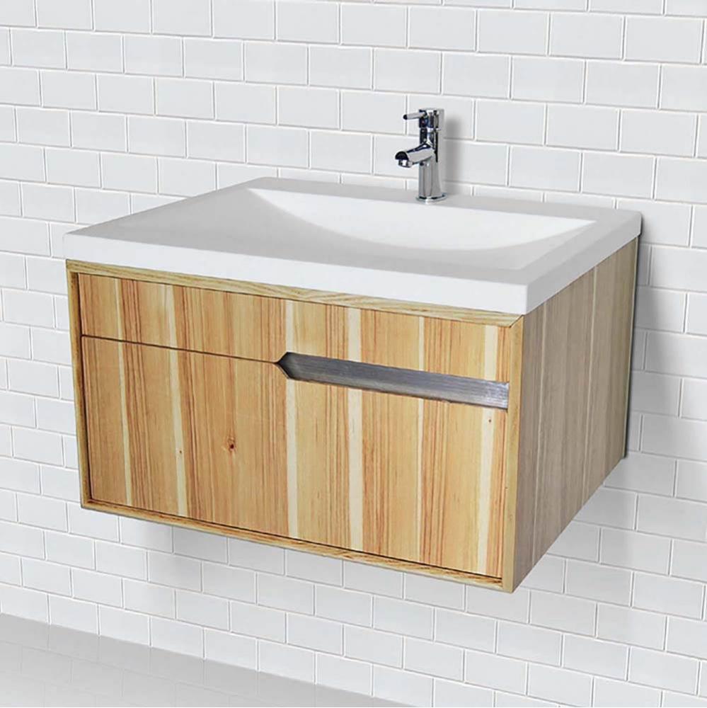 Wallmount Vanity With Solid Surface Countertop