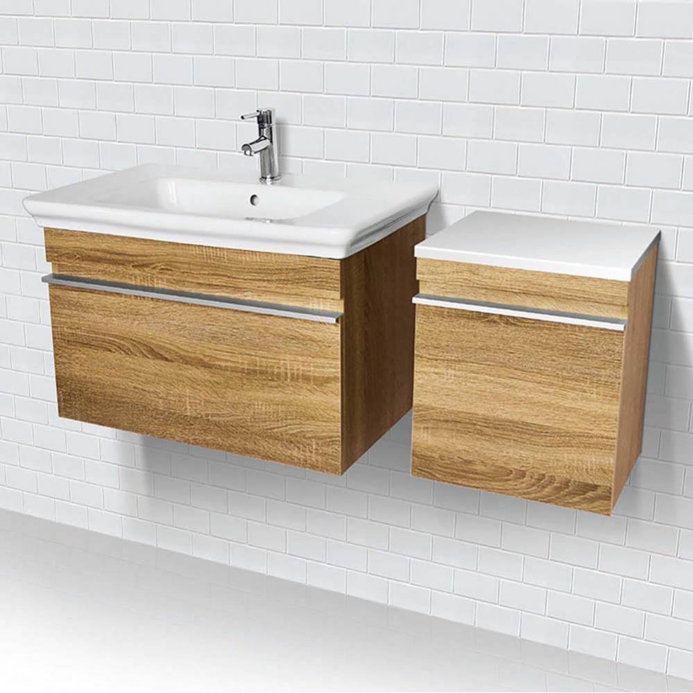 Wallmount Vanity With Side Cabinet