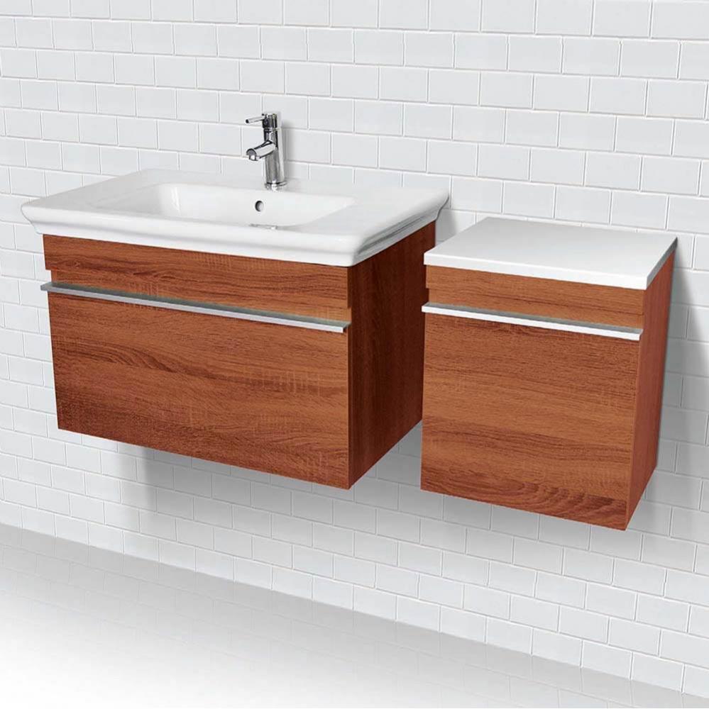 Wallmount Vanity With Side Cabinet