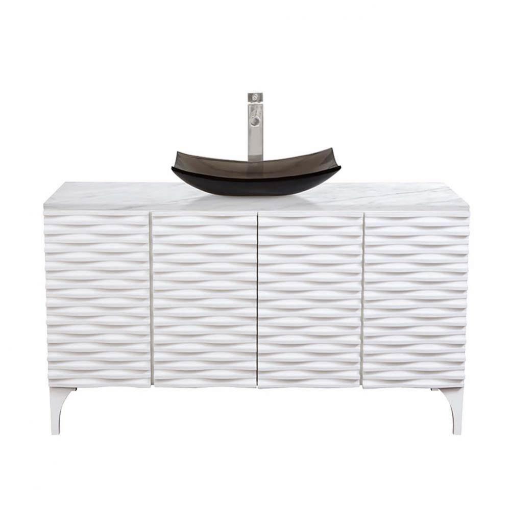 Freestanding 60'' Vanity With Bianco Marble Top