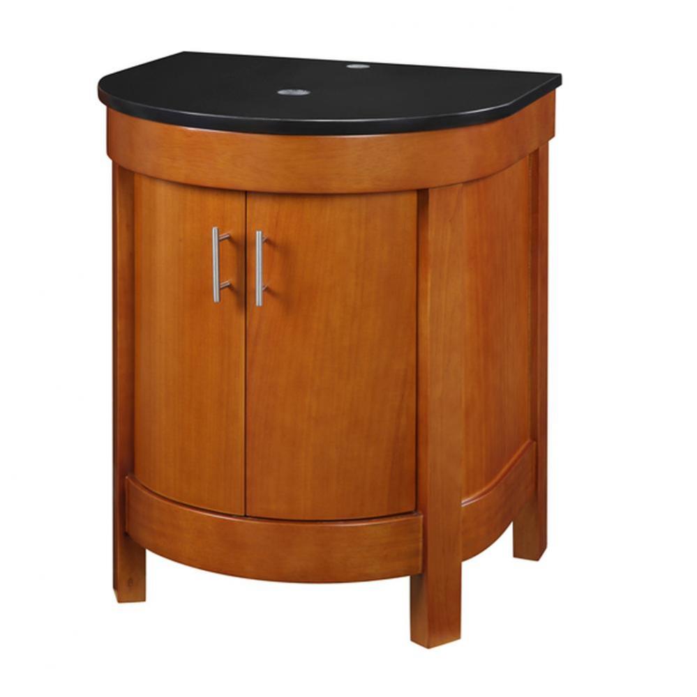 Haddington Collection Cherry Stained Vanity with Black Granite Countertop