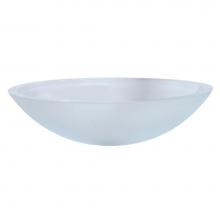Decolav 1129T-FCR - Frosted Crystal Oval Tempered Glass Vessel