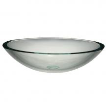 Decolav 1129T-TCR - Transparent Crystal Oval Tempered Glass Vessel