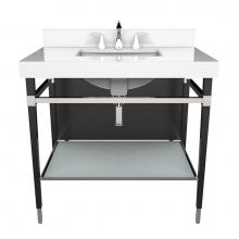 Decolav 5230-BPS - Freestanding Vanity With Quartz Countertop
