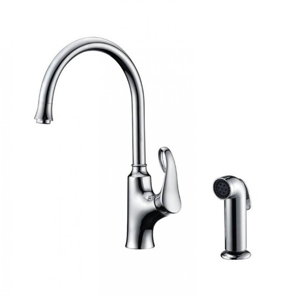 Dawn® Single-lever kitchen faucet with side-spray, Chrome