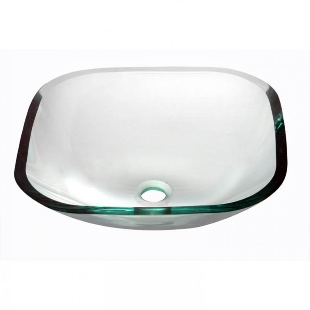 Tempered glass wash basin-square shape