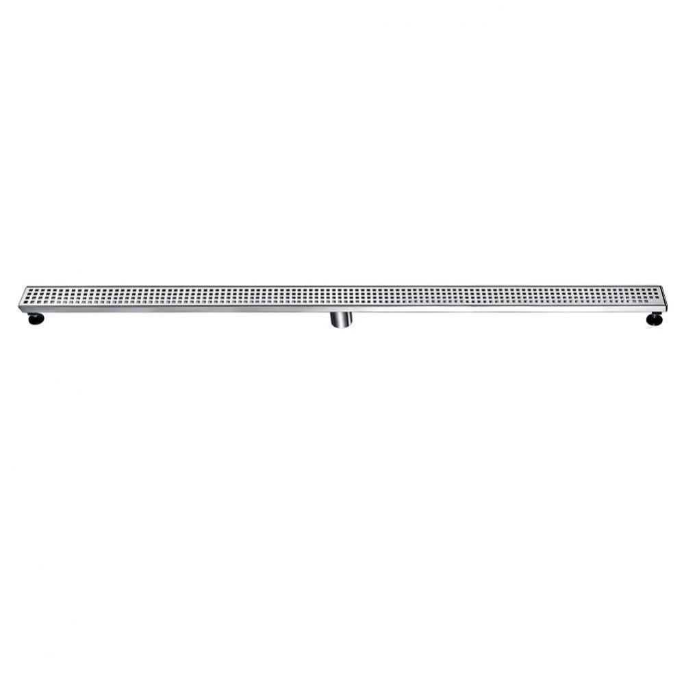 Shower Linear drain-14G 304 type stainless steel, polished, satin finish: 59''Lx3'&