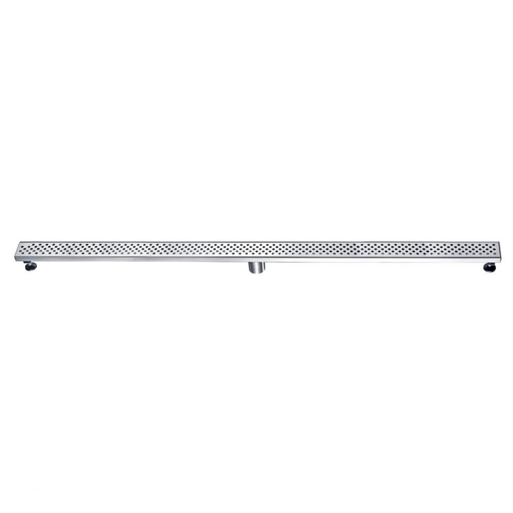 Shower linear drain--14G, 304type stainless steel, polished, satin finish: 59''Lx3'