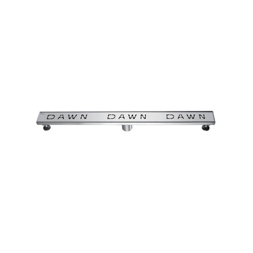 Shower linear drain--14G, 304type stainless steel, polished, satin finish: 36''Lx3'