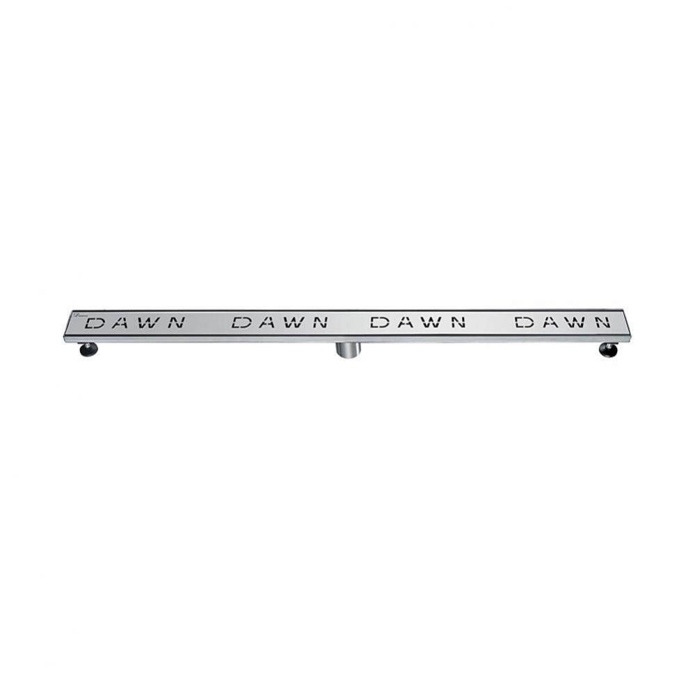 Shower linear drain--14G, 304type stainless steel, polished, satin finish: 47''Lx3'