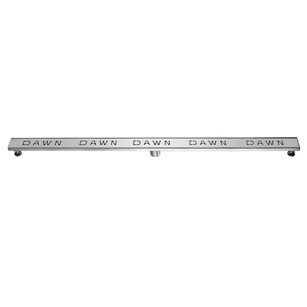 Shower linear drain--14G, 304type stainless steel, polished, satin finish: 59''L x 3&apo