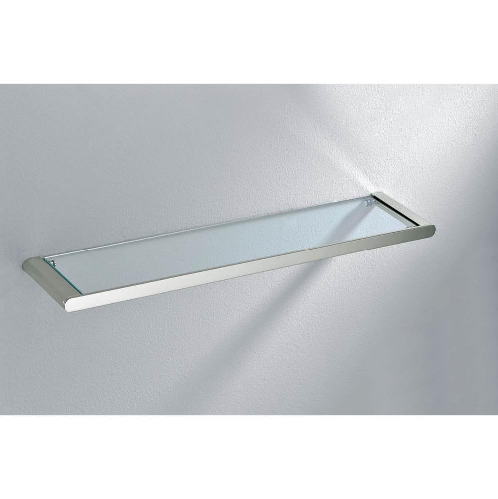 Solid brass bathroom shelf, brushed nickel: 22-1/2''Lx5''Dx3/4''H