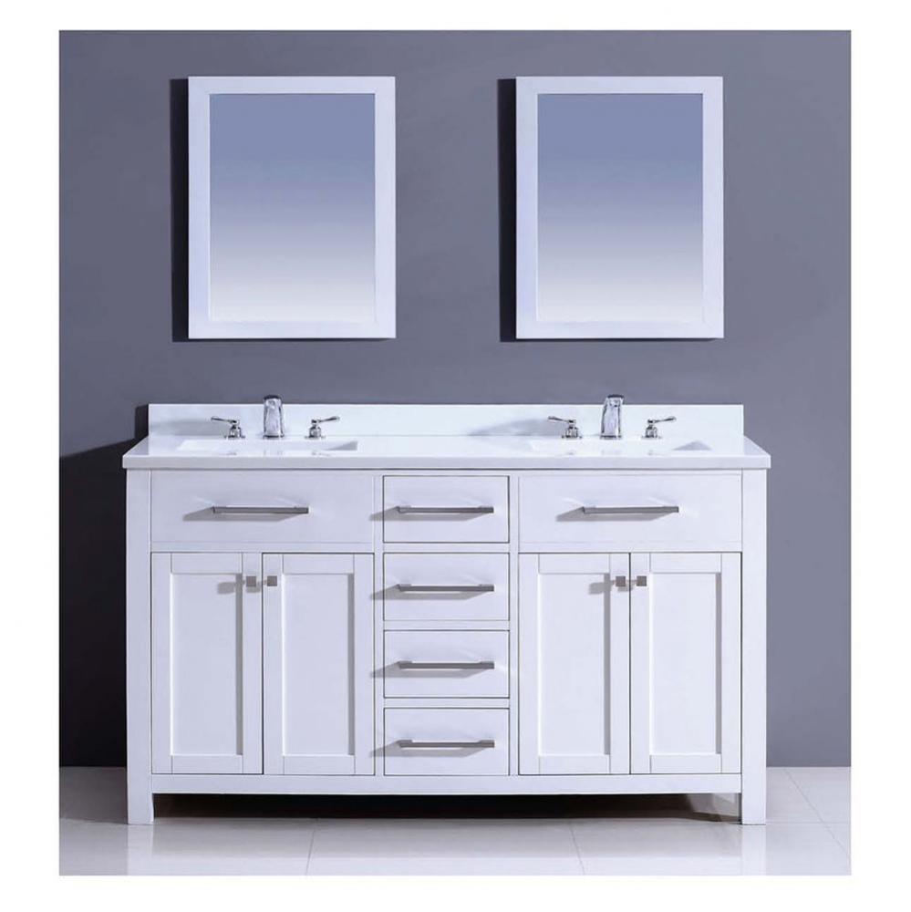 Dawn® Vanity Set:  Counter Top (AAMT602135-01), Cabinet (AAMC602135-01), & 2 Mirrors