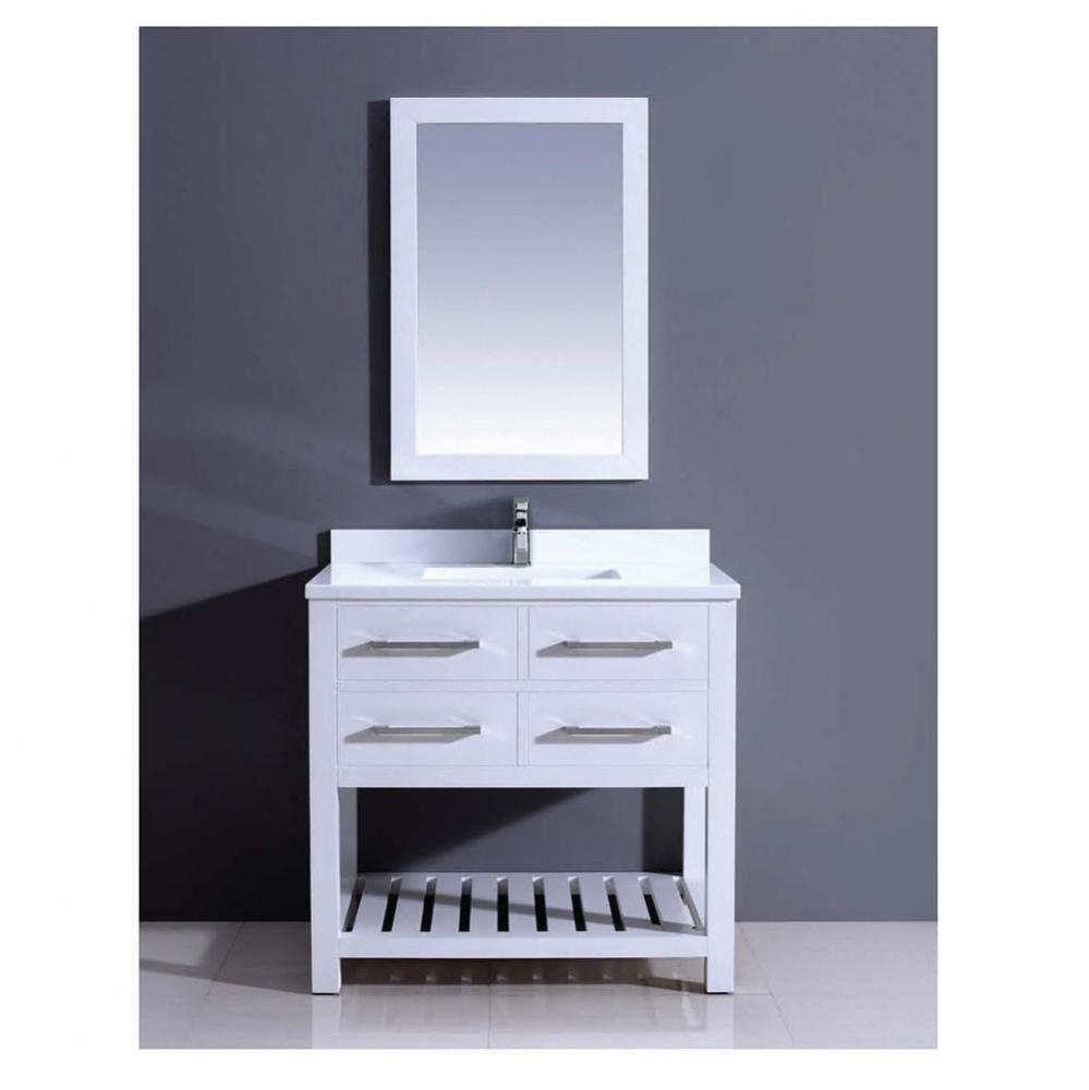 Dawn® Vanity Set:  Counter Top (AAPT362235-01), Cabinet (AAPC362235-01) & Mirror (AA