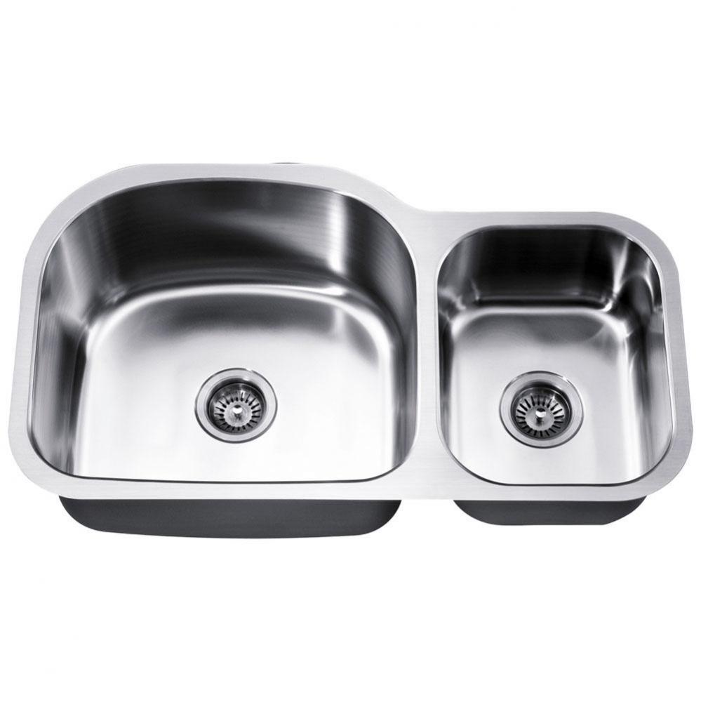 Dawn® Undermount Double Bowl Sink (Small Bowl on Right)