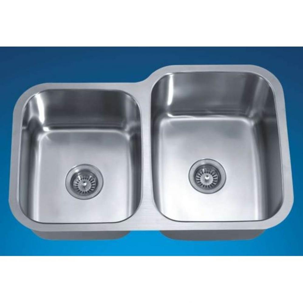 Dawn® Undermount Double Bowl Sink (Small Bowl on Left)