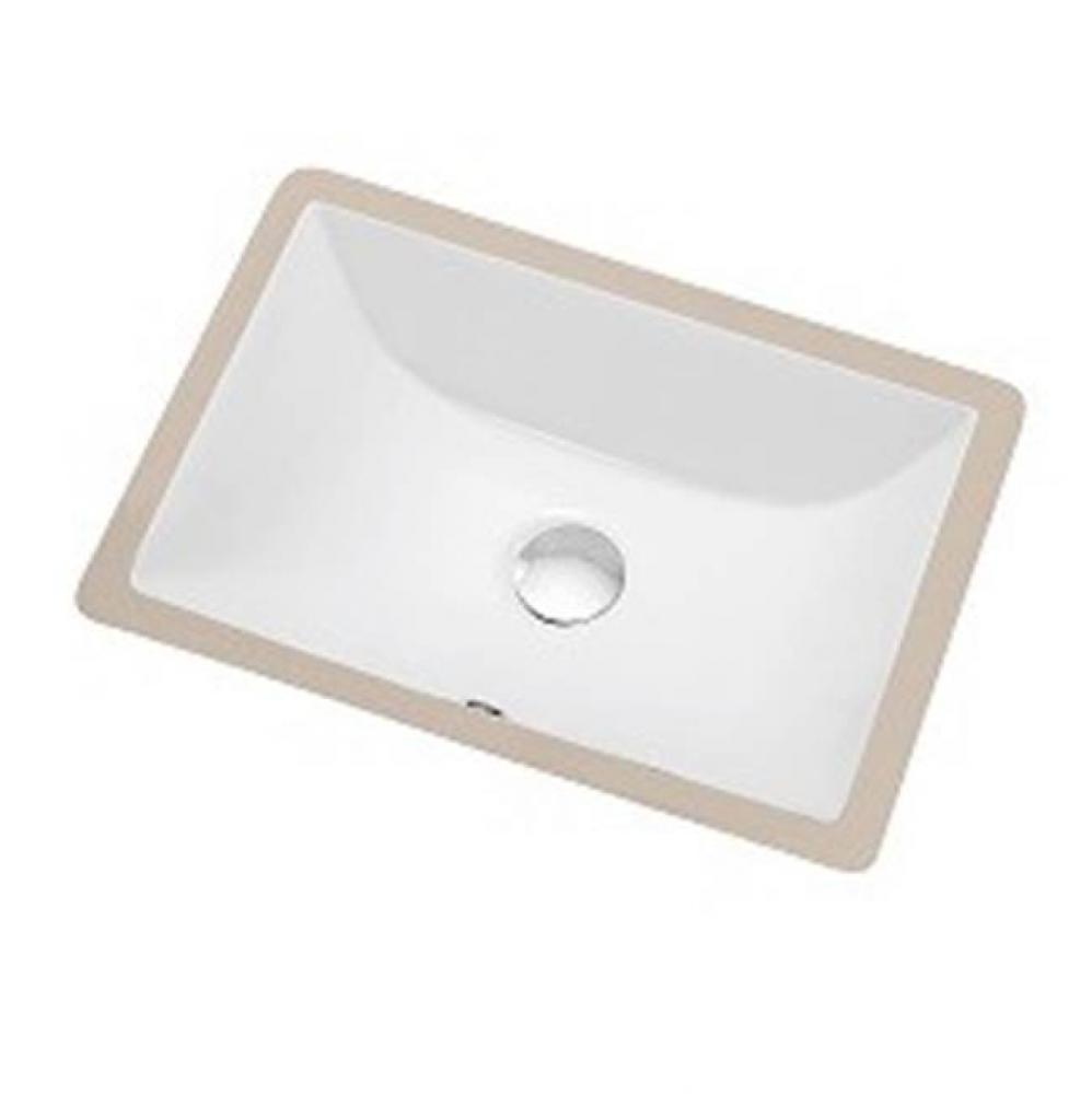 Dawn® Under Counter Rectangle Ceramic Basin with Overflow