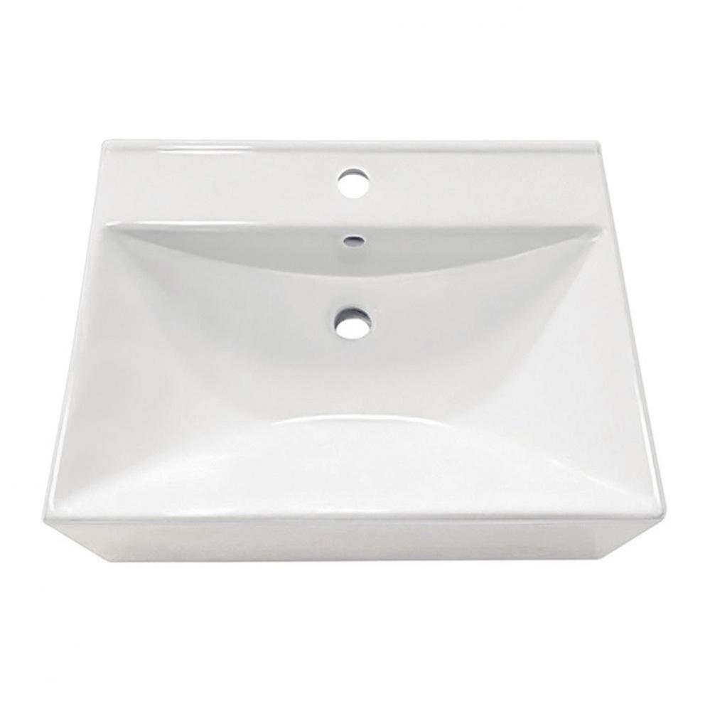 Dawn® Ceramic Sink Top with single hole for faucet and Overflow