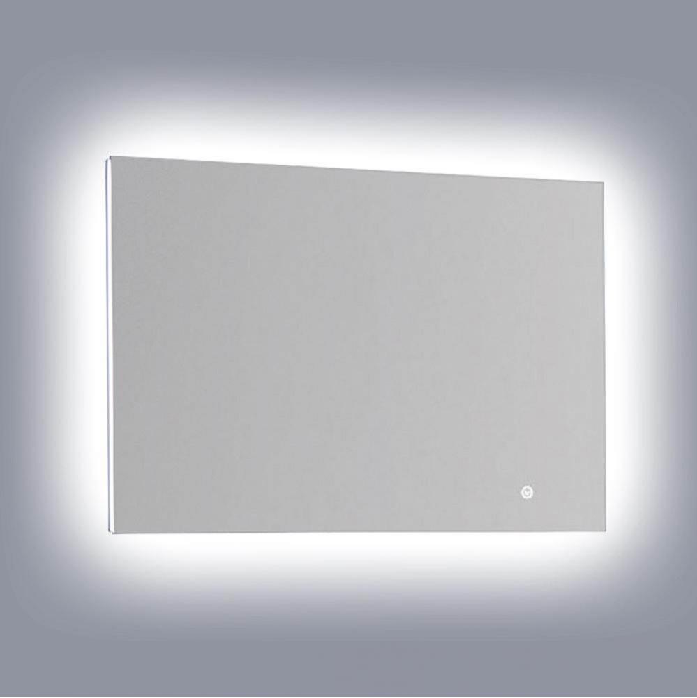 Dawn® LED Back Light Mirror wall hang with matte aluminum frame and Touch Sensor