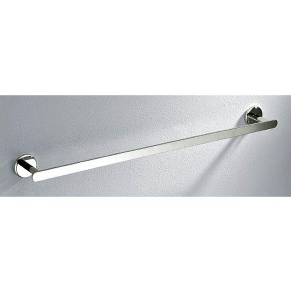 Solid brass towel rail, brushed nickel: 24-7/8''Lx2-5/8''Dx2''H