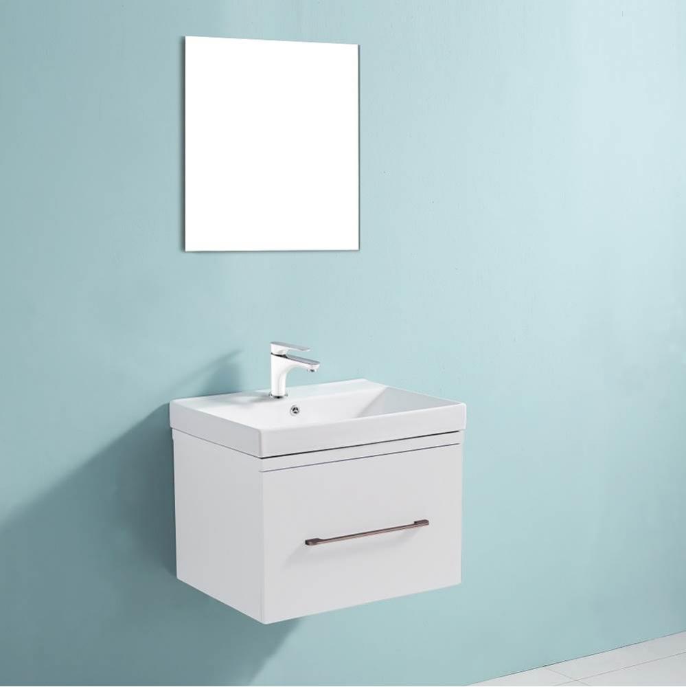 Kathy 24'' White Cabinet with Self Soft Closing Hinges