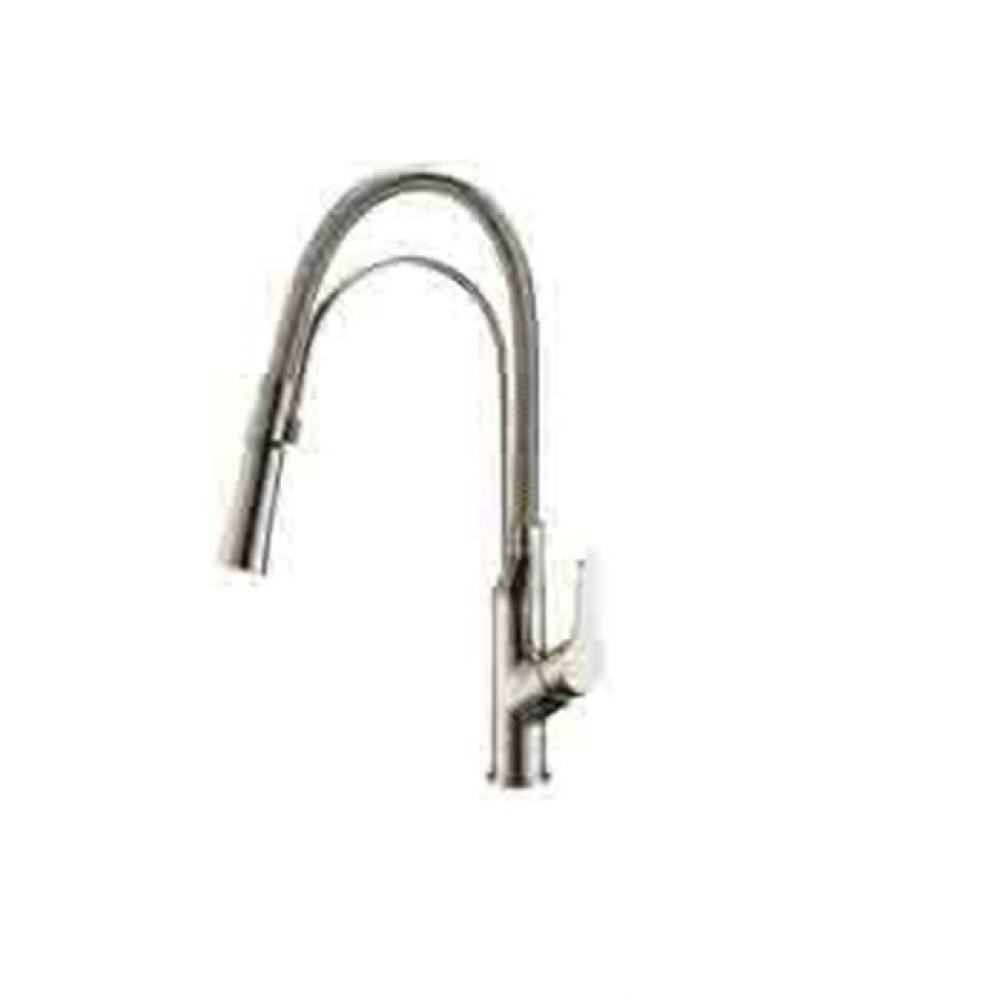 Single-lever kitchen pull out faucet, Brushed Nickel