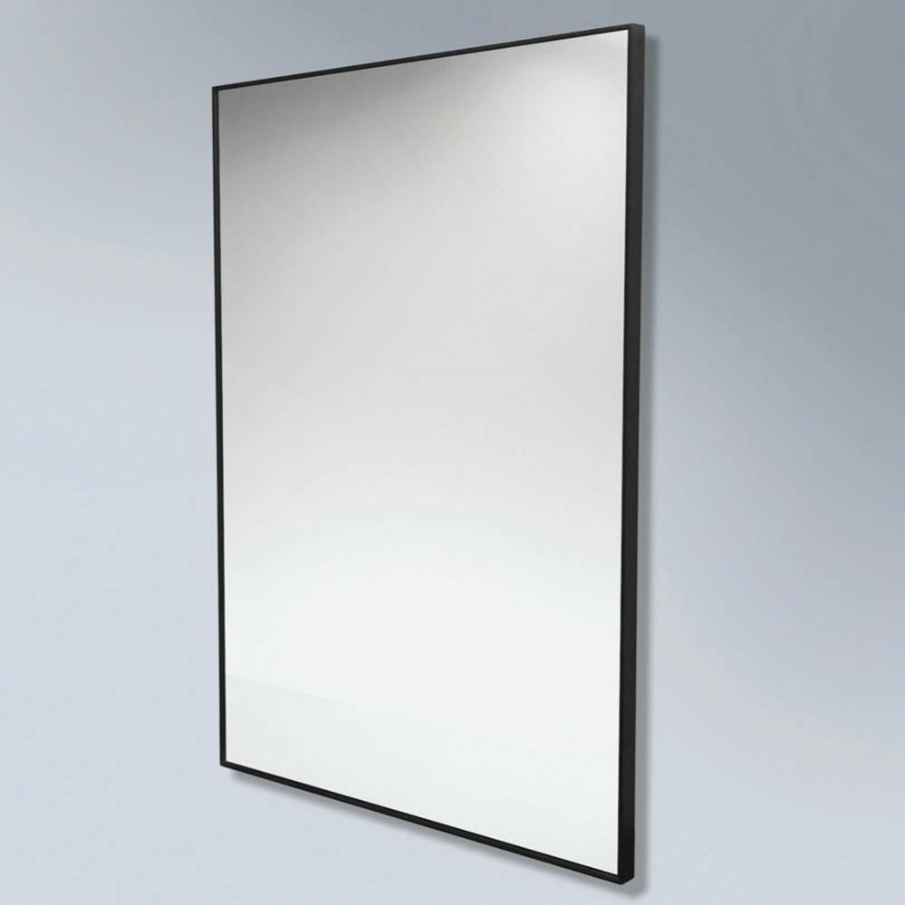 Matte Black Framed Mirror; Overall Size: 23-5/8'' L x 3/4''W x 35-1/2'&ap