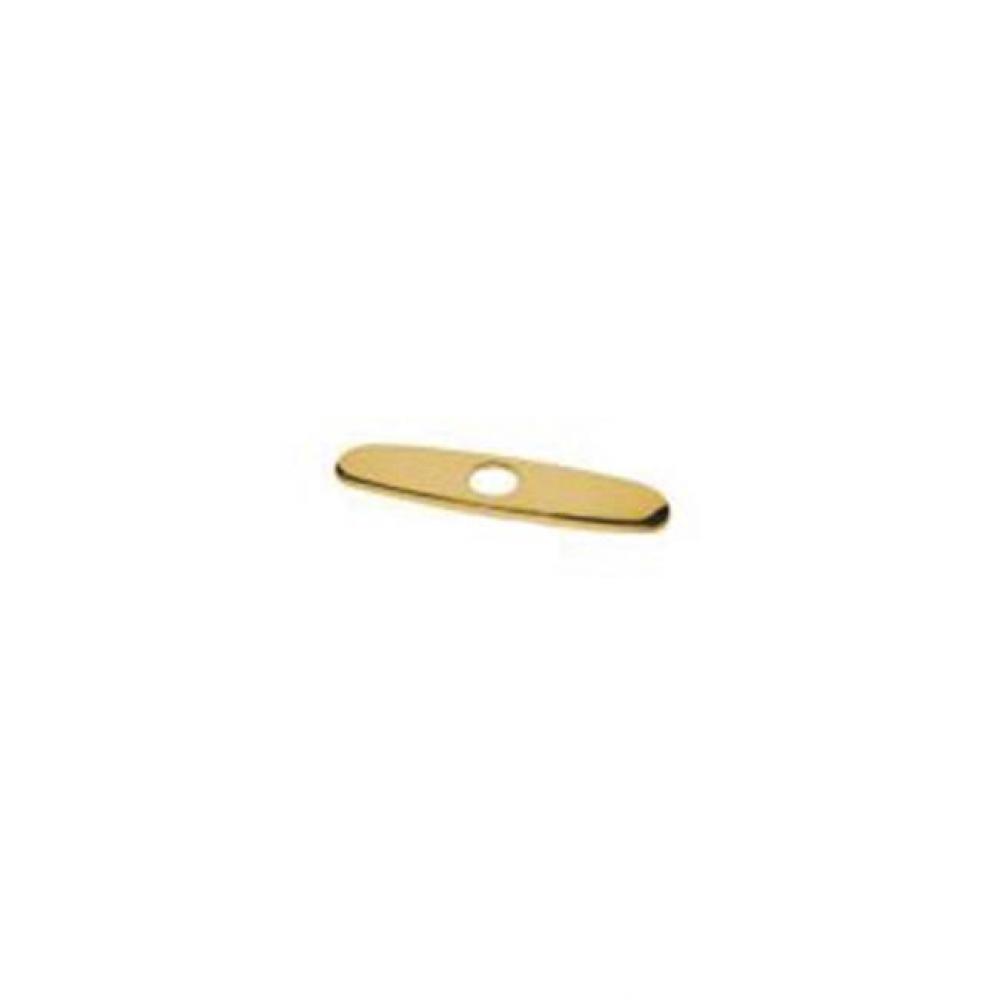 10'' Escutcheon for kitchen faucets, 1 hole, Matte Gold