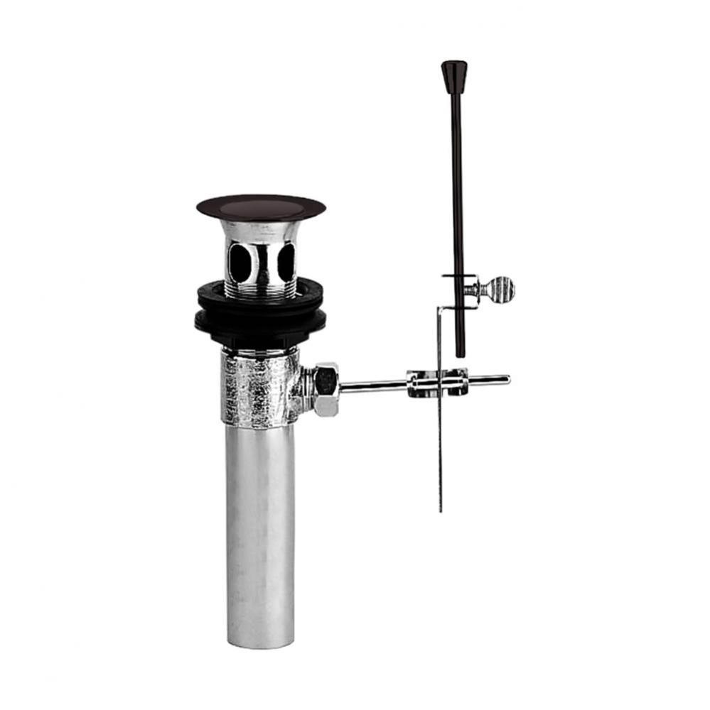 Standard Pop Up Drain with Lift Rod, Dark Brown