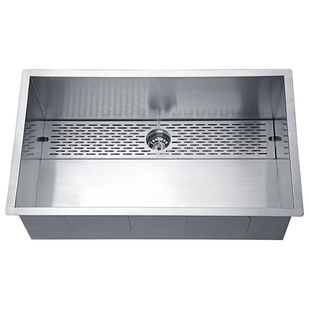 Dawn® Undermount Single Bowl Sink with two filter drain board