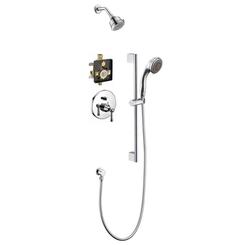 Crater Shower Set, Chrome