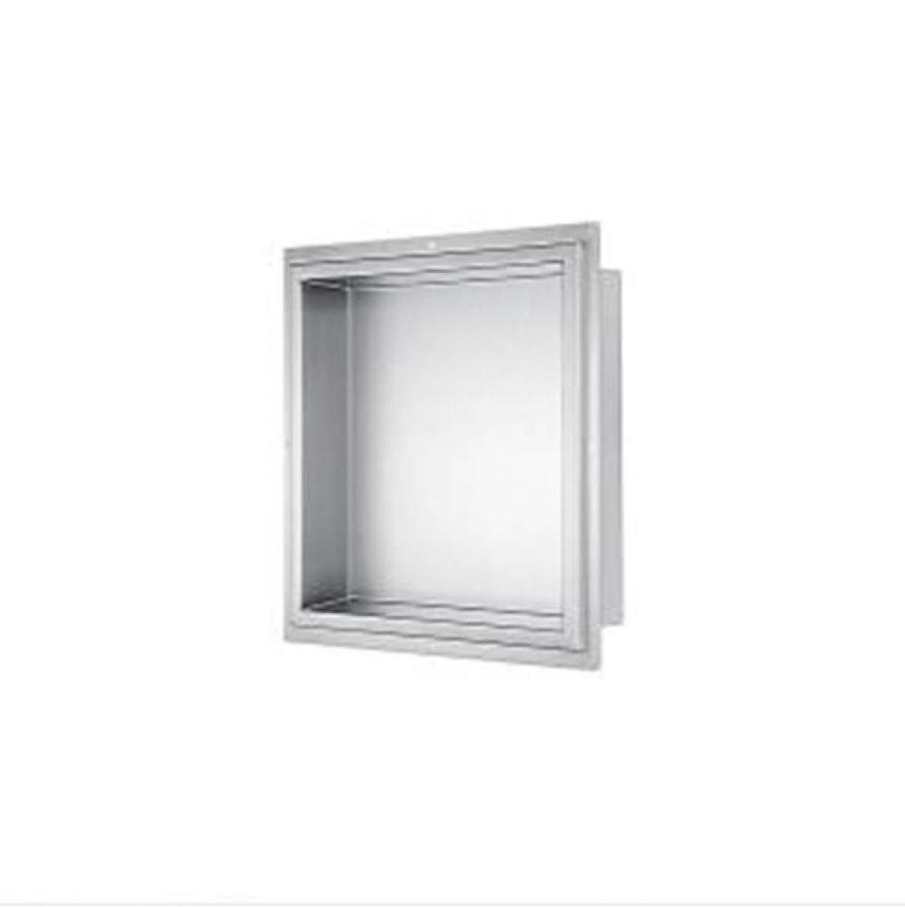 Stainless Steel Framed Shower Niche; Size: 14''L x 4-3/8''W x 14''H