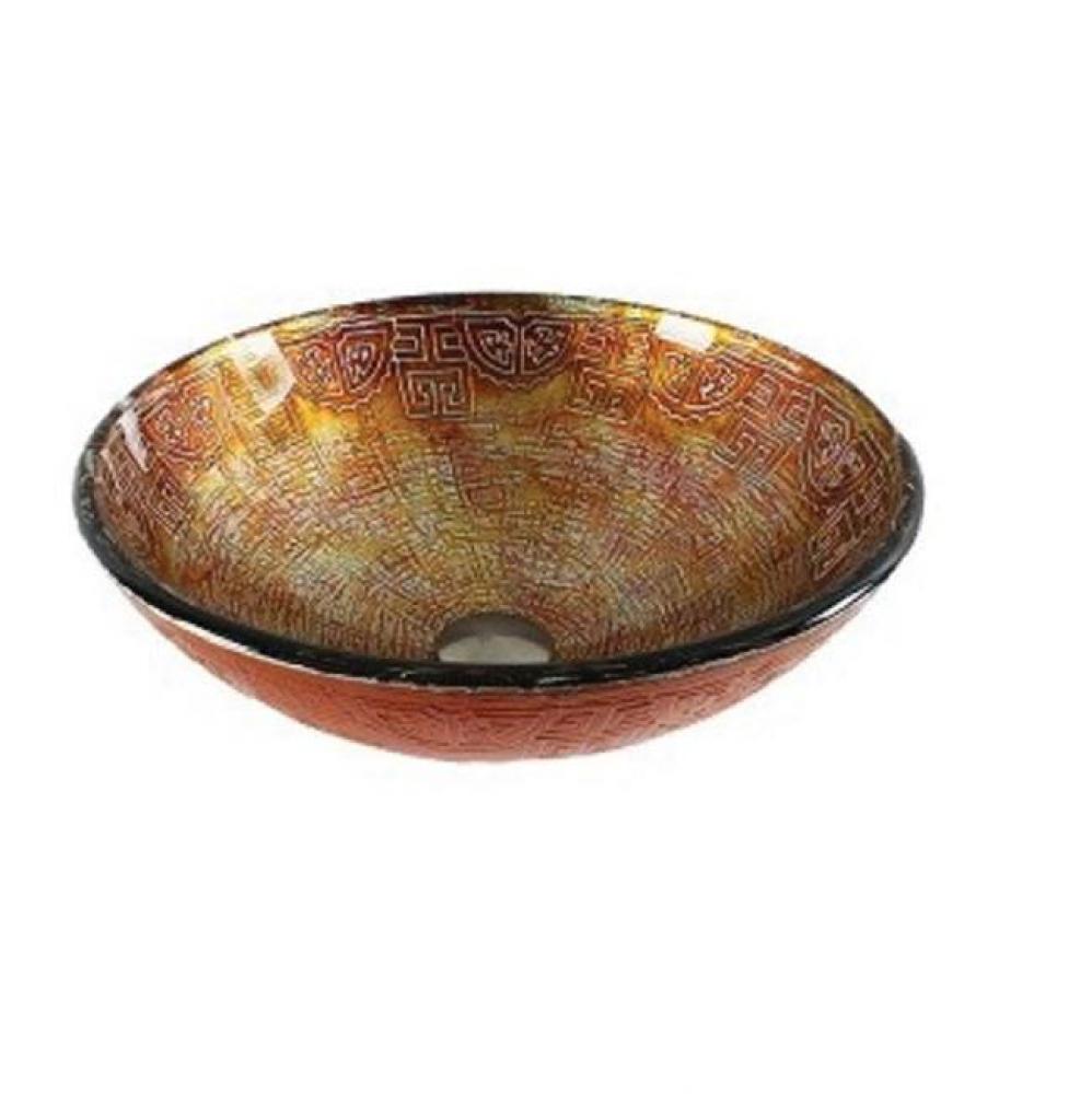 Tempered glass handmade vessel sink-round shape
