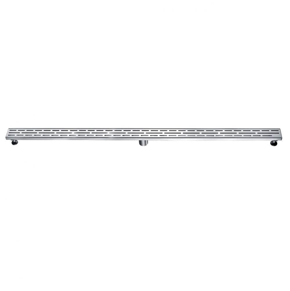 Shower linear drain--14G, 304type stainless steel, matte black finish: 59''L x 3'&a