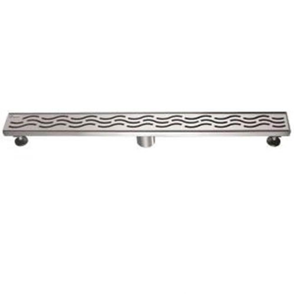 Shower linear drain--14G, 304type stainless steel, matte gold finish: 32''Lx3'&apos
