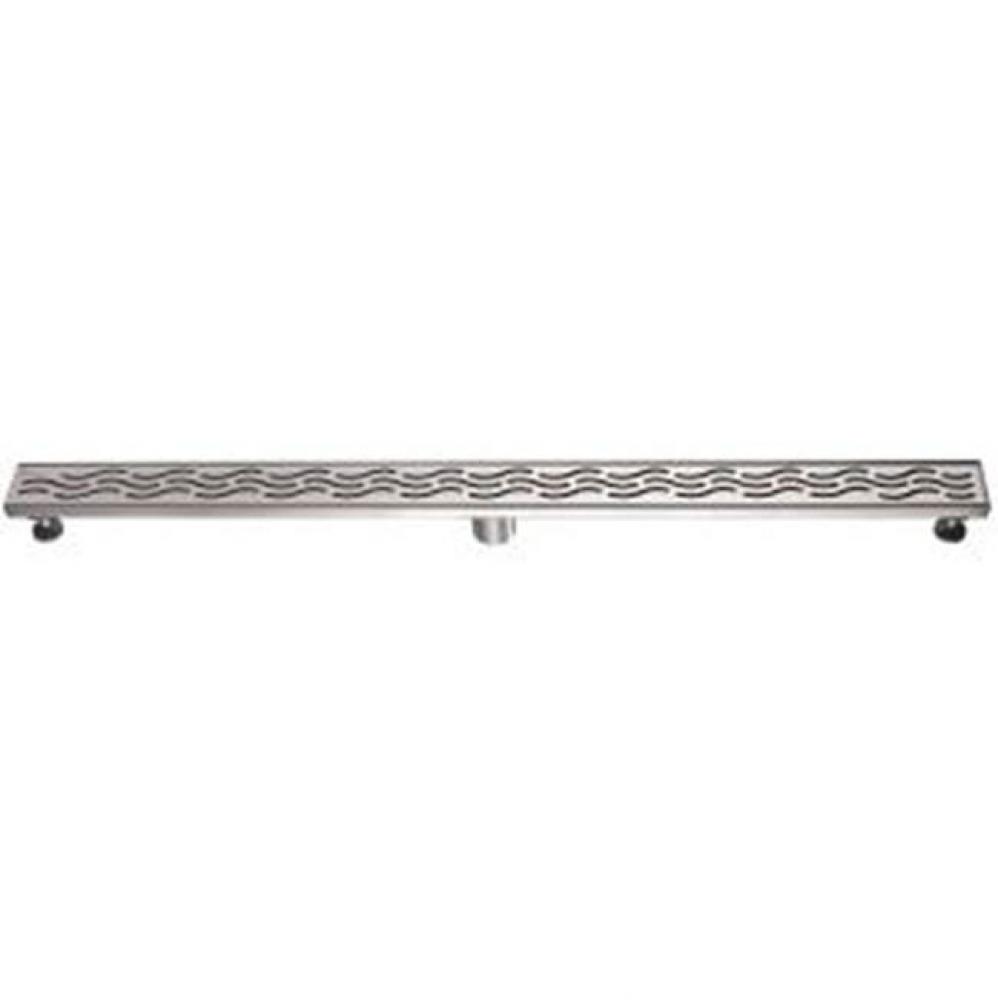 Shower linear drain--14G, 304type stainless steel, matte black finish: 36''Lx3'&apo